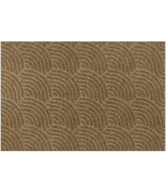 Šviesiai rudas lauko durų kilimėlis Waves taupe