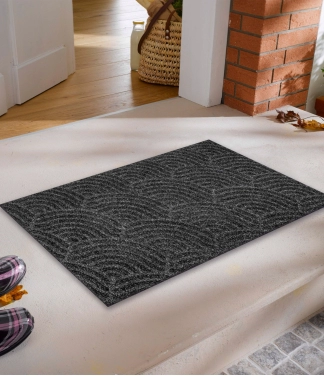 Plaunamas durų kilimėlis Waves Dark Grey
