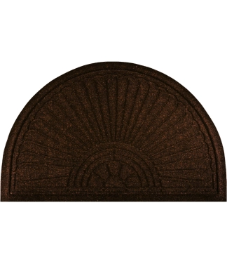 Tamsiai rudas lauko kilimėlis Halfmoon Dark Brown