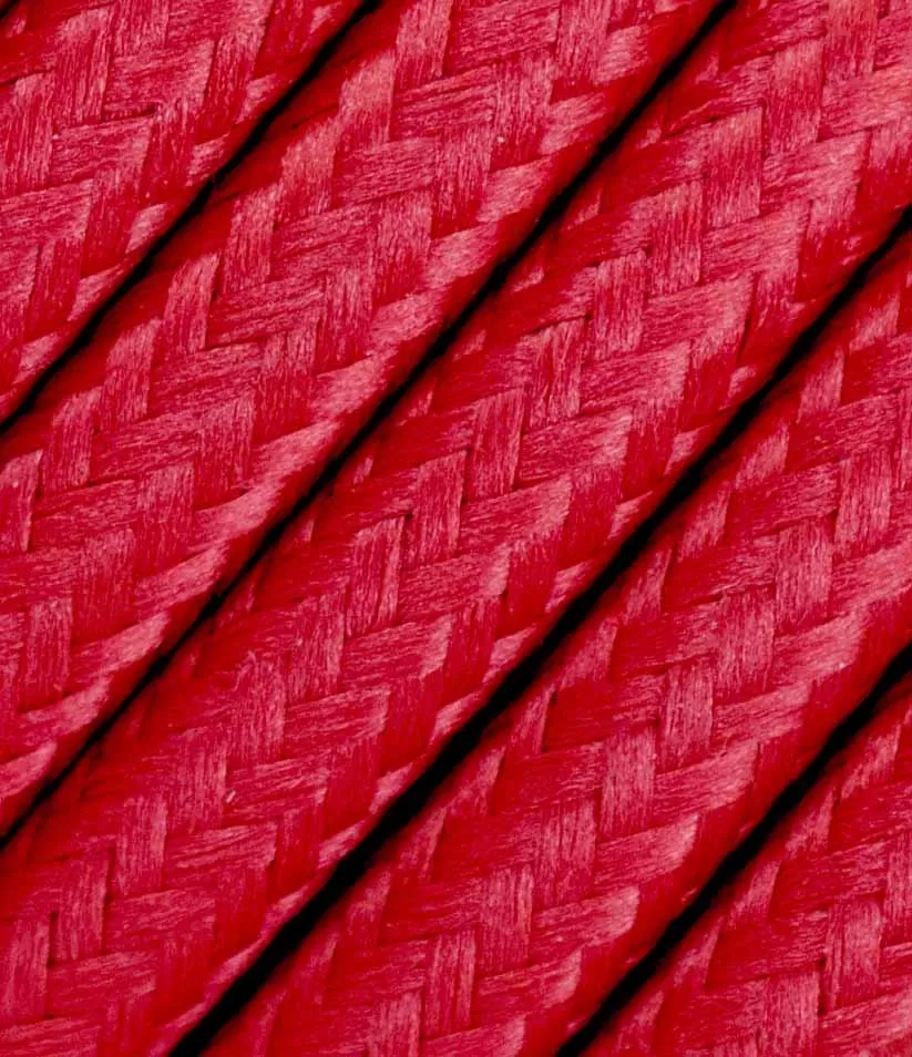 Raudonas trigyslis tekstilinis kabelis 3x1,5 mm² 3 Spalvoti elektros kabeliai 3
