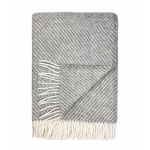 Norvegiškos vilnos pledas su kutais Scandimama Nordic Grey 0169‎ 