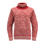 Stilingas raštuotas raudonas vyriškas megztinis Devold
