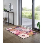 rožinis su gėlėmis kilimas namuose 2