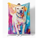 Dovanų idėjos stilingas pledas Labradoro retriveris