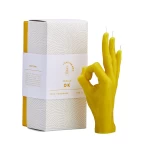 Rankų darbo žvakė OK Yellow 3