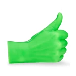 Rankų darbo žvakė Thumbs Up Neon Green