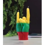 Rankų darbo žvakė You Rock Lietuvos vėliava 2