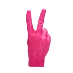 Rožinė žvakė Peace 2