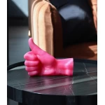 Rankų darbo žvakė Thumbs Up Pink 1