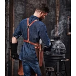 Odinė prijuostė su kryžminiais diržais New York BBQ2 SBA360241 BL 1