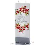 balta dekoruota kalėdinė žvakė