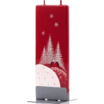 raudona kalėdinė žvakė dekoruota