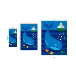 vaikiški rankšluosčiai su spauda banginis 1