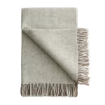 kokybiškas vilnonis pledas šviesiai rudas 1