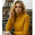 vilnonis megztinis moterims geltonas