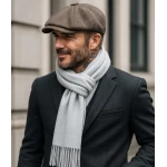 šalikas šviesiai pilkas su kutais vilnonis