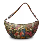 stilinga rankinė per petį su gėlėmis