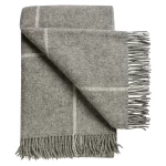 Languotas pilkas  vilnonis pledas Scandimama Nordic Grey 055