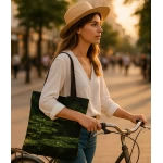 juoda rankinė krepšys su vandens lelijomis 1