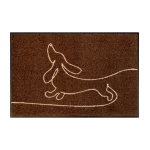 durų kilimėlis rudas su taksu