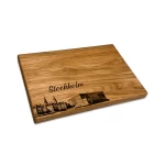 Ąžuolinė graviruota pjaustymo lentelė Stockholmas