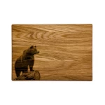 Ąžuolinė pjaustymo lentelė su graviravimu Lokys 2