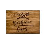 Ąžuolinė lentelė su užrašu Barbeque Šefas 2