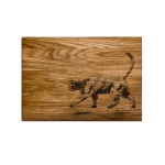 Ąžuolinė pjaustymo lentelė Katinas 2