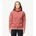 Stilingas moteriškas megztinis Devold Svalbard raudonas 3