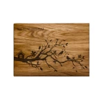 Medinė pjaustymo lentelė su užrašu 2