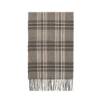 vyriškas šalikas tamsiai rudas languotas