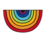 Vaivorykštės spalvų durų kilimėlis Round Rainbow