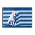 Mėlynas durų kilimėlis su laiveliu Sailing Boat 
