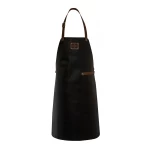 Black leather grill apron