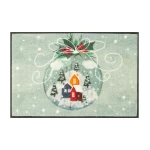 Kalėdinis durų kilimėlis Snow Globe