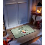 Plaunamas kalėdinis durų kilimėlis Snow Globe 1