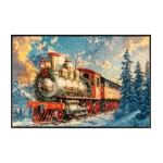 Kalėdinis durų kilimėlis Snow Express