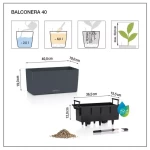 Lovelis gėlėms Lechuza Balconera Cottage Black 2
