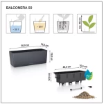 Lovelis gėlėms Lechuza Balconera Cottage Black 3