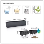 Lovelis gėlėms Lechuza Balconera Cottage Black 4