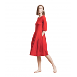 Raudona suknelė su kišenėmis Uoga2 1