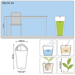 Plastikinis vazonas gėlėms Delta 30 1