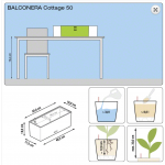 Lovelis gėlėms Lechuza Balconera Cottage 50 4