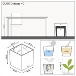 Stilingas augalų vazonas Lechuza Cube Cottage 40 3