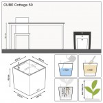 Augalų vazonas Lechuza Cube Cottage 50 3