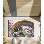 spalvingas kilimėlis prie durų namuose 1