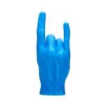 Rankų darbo žvakė You Rock Blue