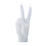 Rankų darbo žvakė Peace White 2