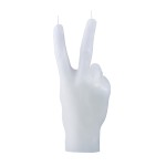Rankų darbo žvakė Peace White