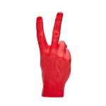 Rankų darbo žvakė Peace Red